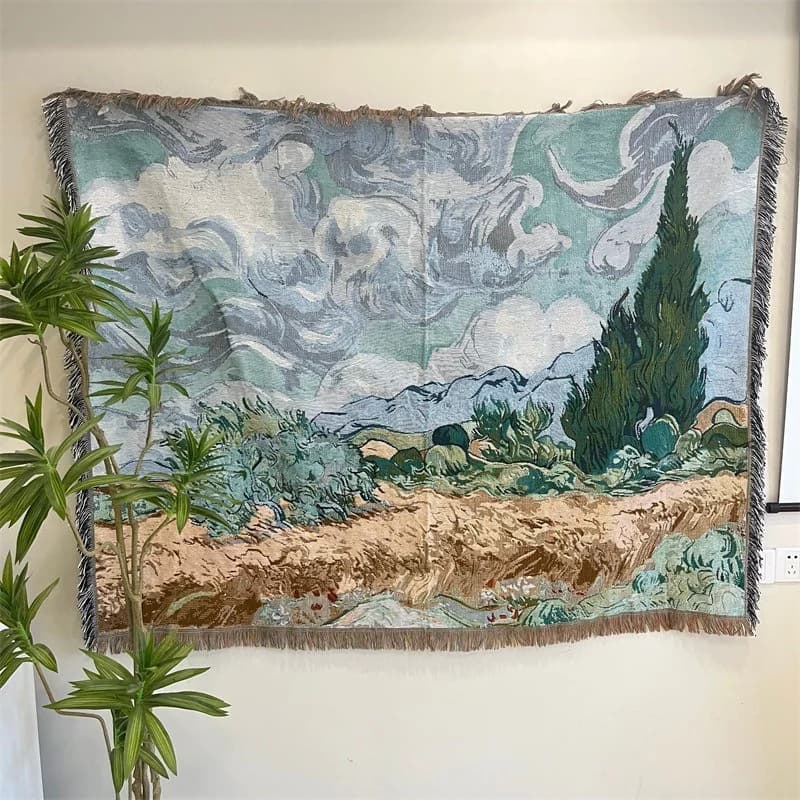 Tkana tapiserija v Van Goghovem slogu za sofa ali steno