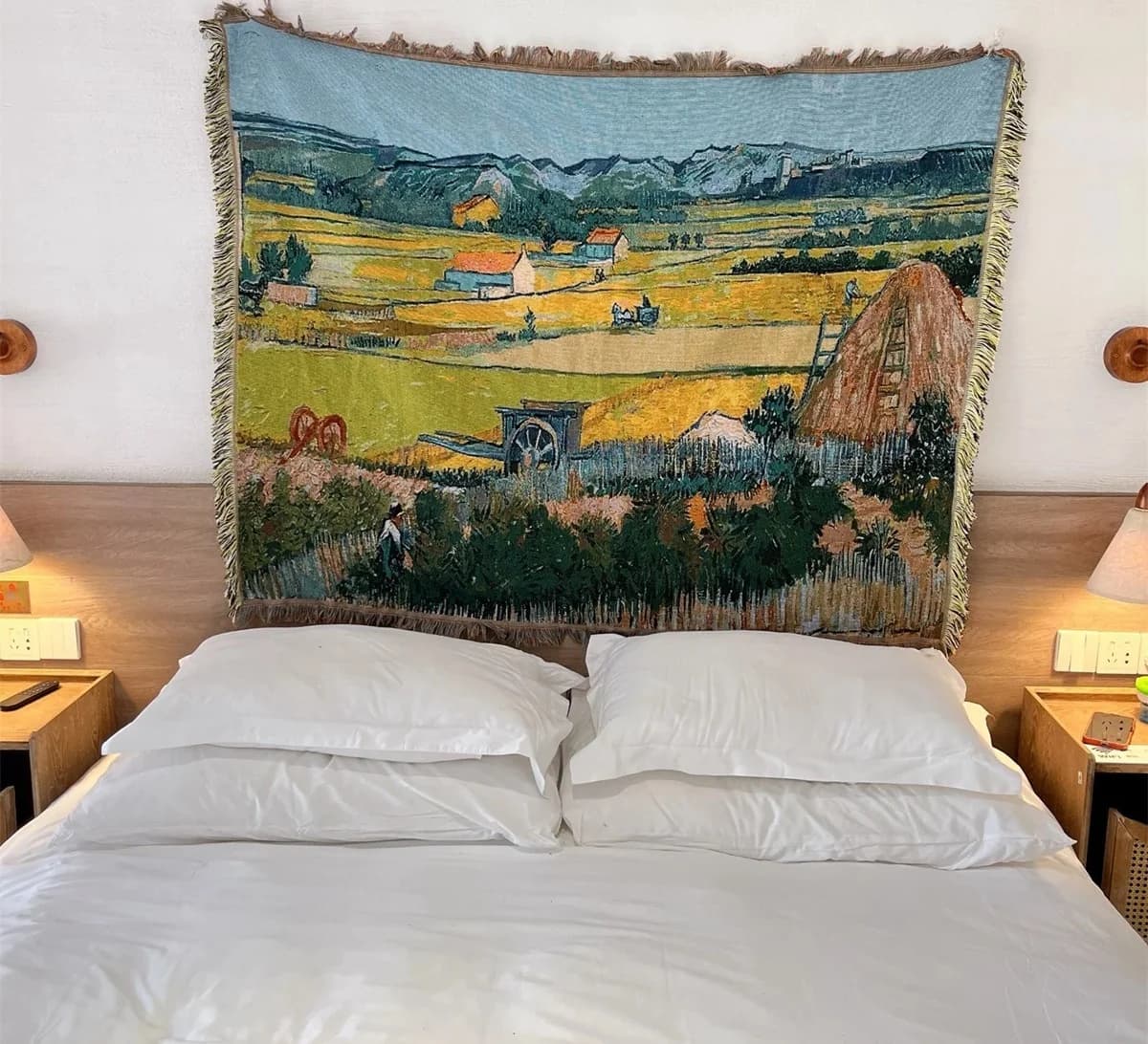 Pletena odeja Van Gogh za dekoracijo sedežne garniture