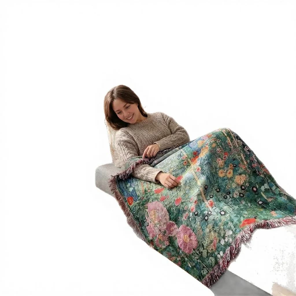 Tapestrija metalna odeja Klimt Skrivni vrt za sofa ali steno