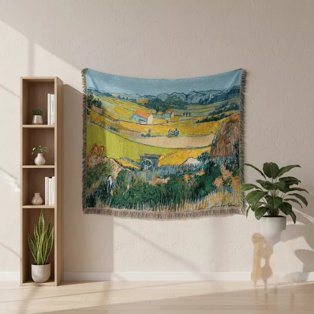 Tapiserija v Van Goghovem slogu iz bombažne mešanice za steno ali kavč
