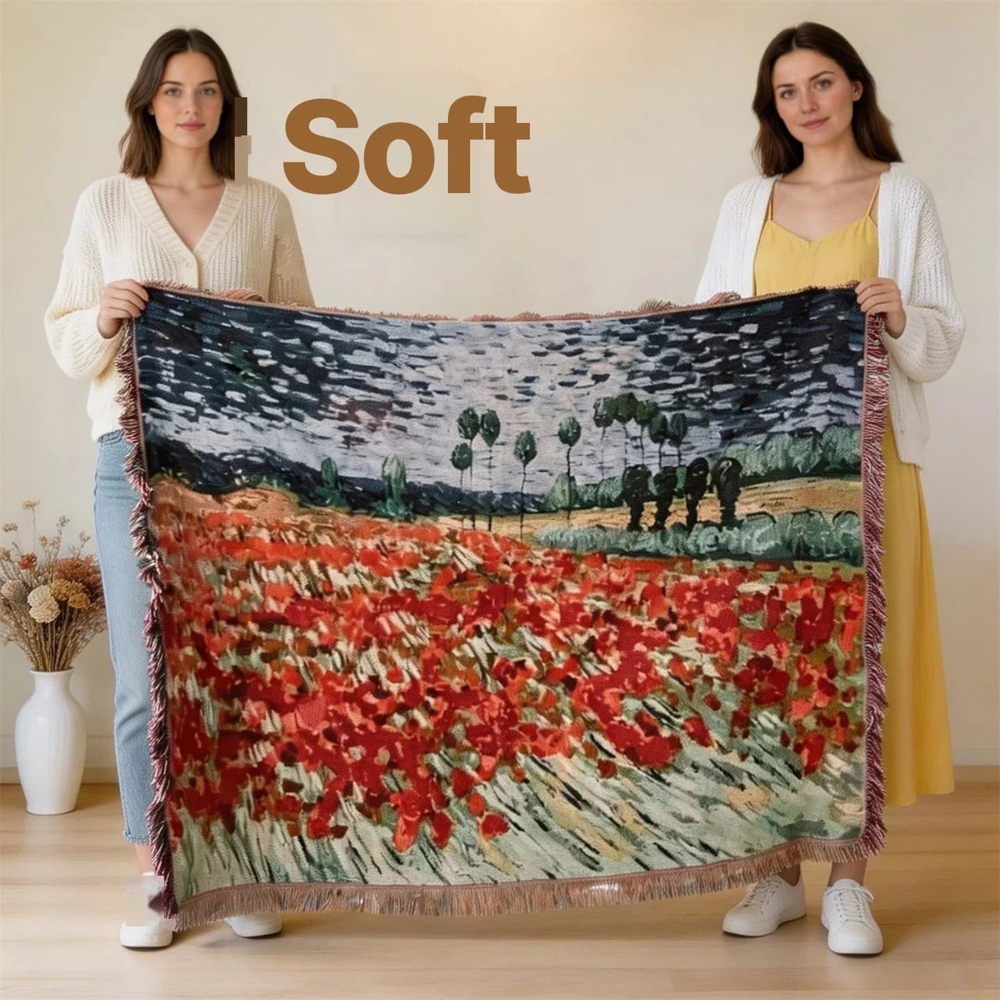 Preproga v slogu Van Gogha za kavč ali steno