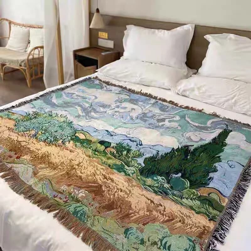 Tkana tapiserija v Van Goghovem slogu za sofa ali steno