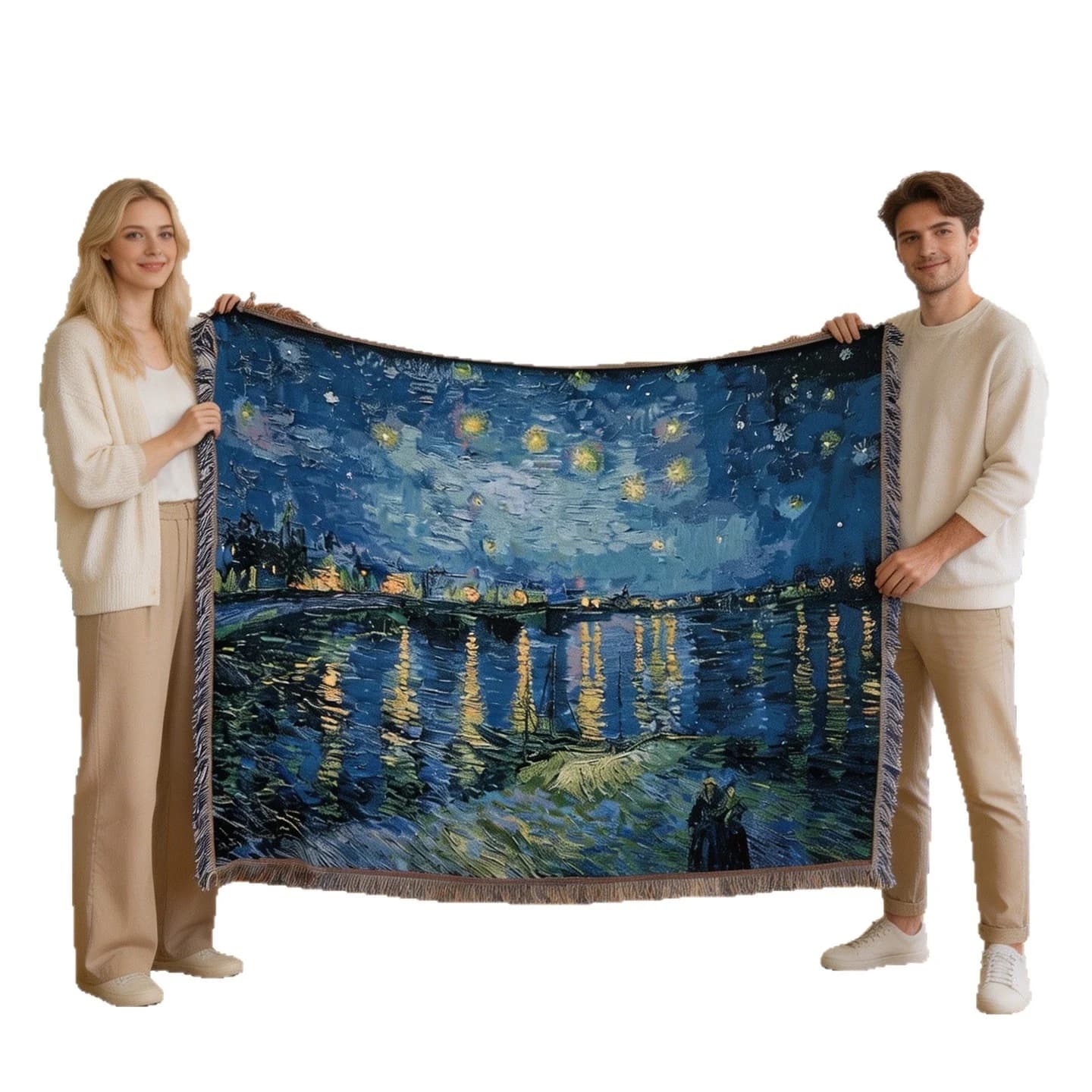 Umetniška preproga v slogu Van Gogha za dekoracijo sedežne garniture